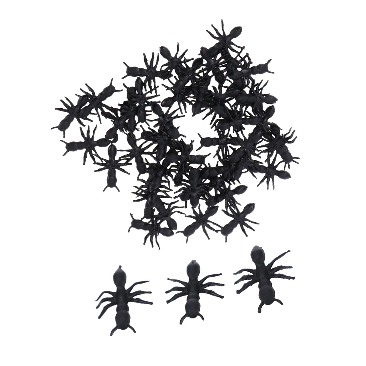 50 Pcs Artificial Simulated Ant Toys Ants Simulation Prank Mini Halloween Decoration prank toys joke toys