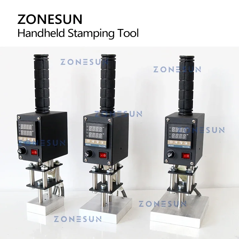 ZONESUN 휴대용 핫 스탬핑 기계, 열 프레스, 디지털 가죽 도구, 종이 목재 맞춤형 로고 포일 스탬프 ZS-HST1