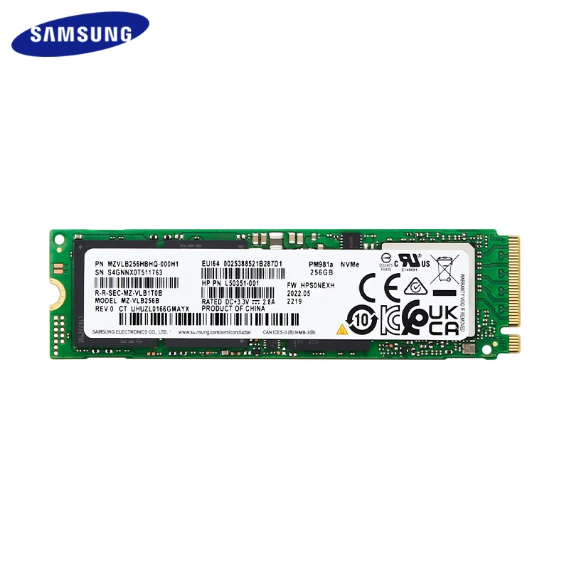 Samsung-disco Rígido Interno Pcie Pm981a M.2 2280 Pcie3.0 x4 Nvme Ssd 256gb 512gb 1t até 3500 mb s para pc - Imagem 4
