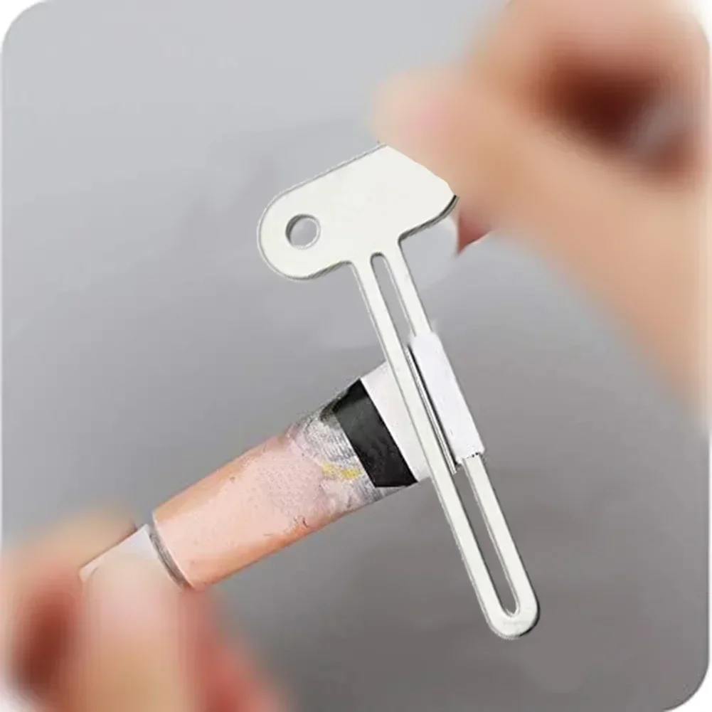 5Pcs Stainless Steel Toothpaste Tube Squeezers Metal Key Toothpaste Squeezers For Bathroom Hair Dye Cosmetic Tubes Squeezer 4