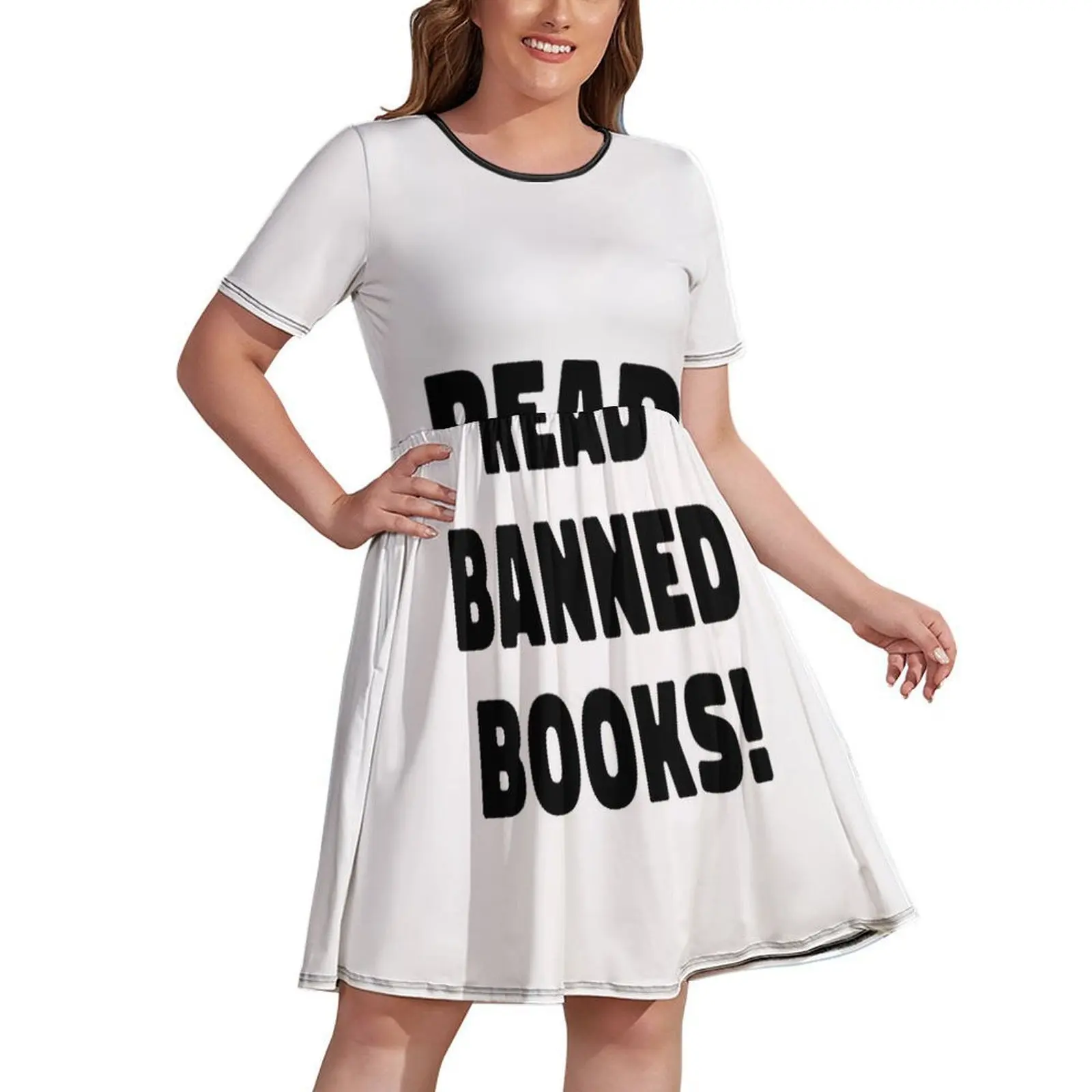 

Read banned books in black text Dress evening dress ladies Women's summer skirt Long veiled dresses Clothing
