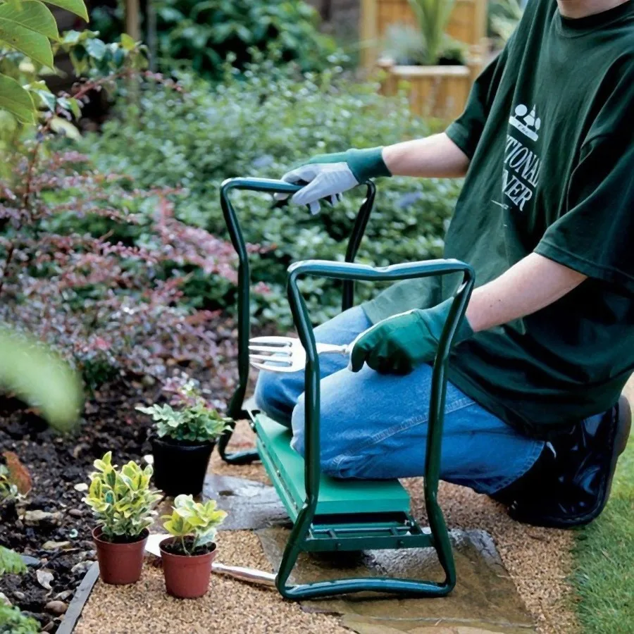 Pouch Gardener Pad Portable Cushion Kneeling Garden Kneeler With Tools Foldable Soft Seat_voghion.com
