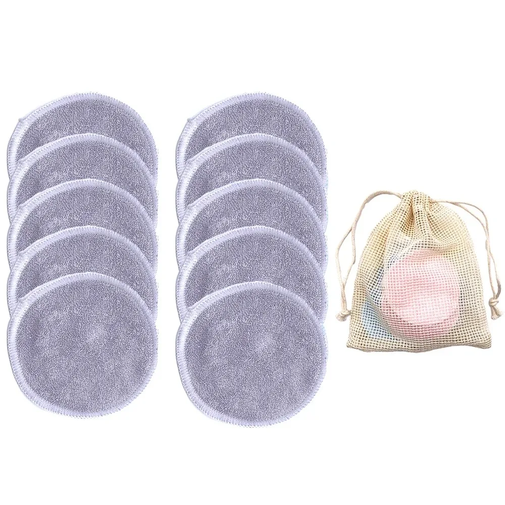 10PC Reusable Makeup Remover Pads Washable Round Bamboo Make Up Pads Cloth Nursing Pads Skin Cleaning SkinCare Tools