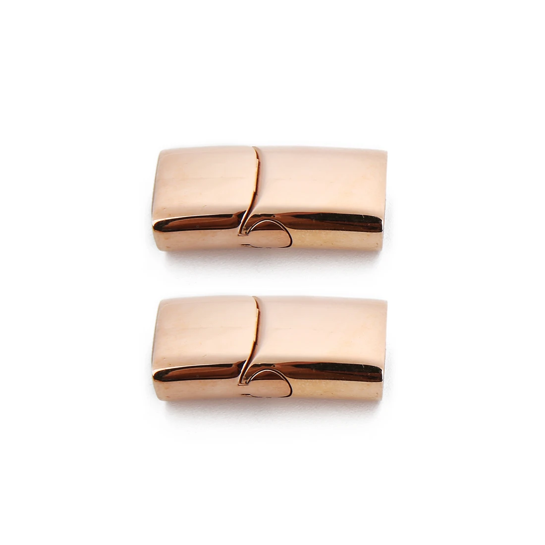 Sixfolo Lot De 9 Fermoir Magnétique Pour Bracelets Rectangles Et Cuir, Fermoirs Plats En Acier Inoxydable Pour Bricolage Et Bijoux, Trou 12 X 6 Mm