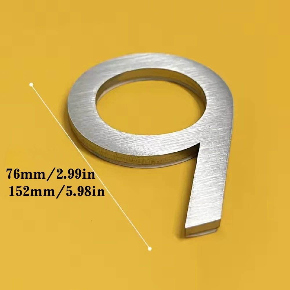 1개 스테인레스 스틸 주택 번호 자체 접착식 숫자 주소 표시판  0-9 숫자 메일박스 번호 디지털 금속 태그 ?
