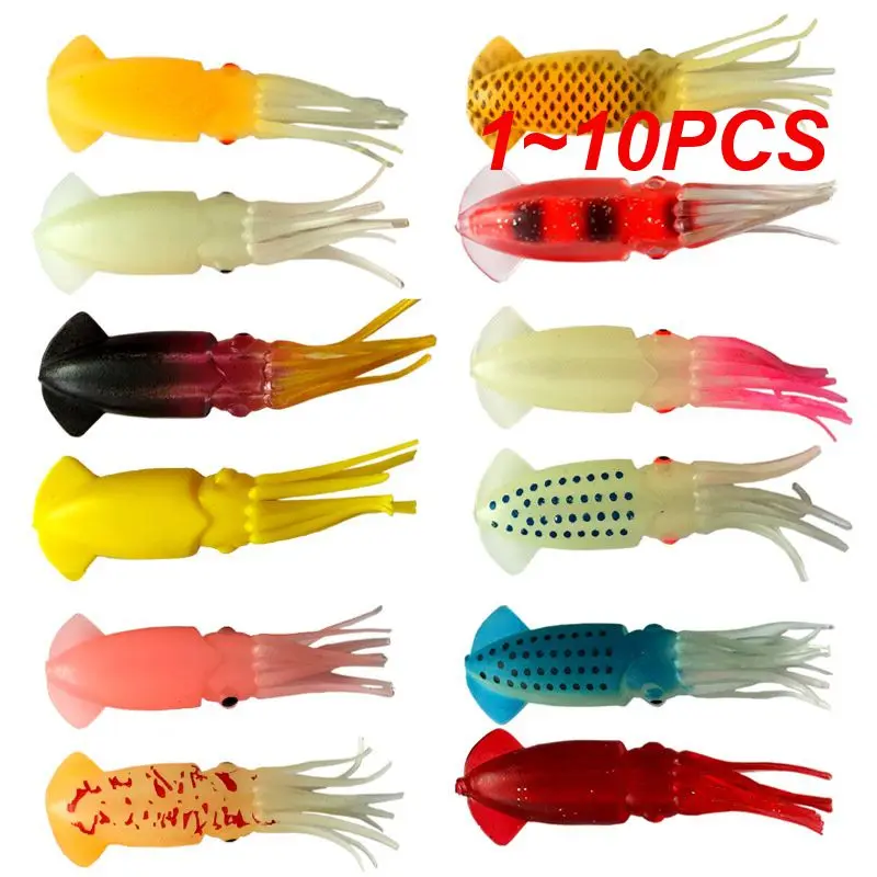 

Мягкая приманка Luya 1 ~ 10 шт., Товары для рыбалки, оптовая продажа, ночная рыбалка, аксессуары для морской рыбалки, бионическая приманка, разные цвета