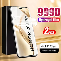 2 - Pack 999D Curved Soft Hydrogel Screen Protector Film - Honor200 5G (Transparent - 2PCS)