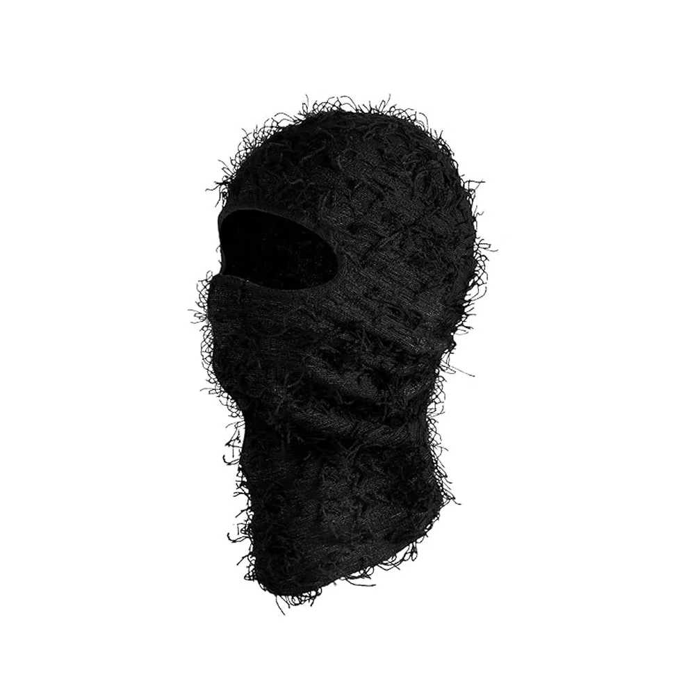 Balaclava Distressed Ski Mask Knitted Camouflage Hats Skullies