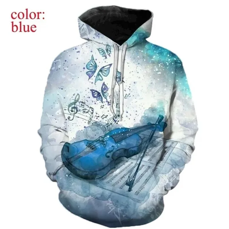 thumbnail image 1 of Sudadera con capucha con estampado completo de notas musicales para hombre, sudaderas holgadas informales de gran tamaño, sudaderas con capucha con estampado 3D para hombre, ropa de calle, 1 of 5