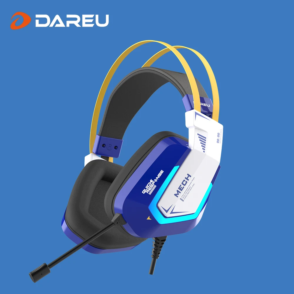 

DAREU Wired Gaming Headset 7.1 Surround RGB Backlight Headphones Handfree Gamer Headphone Omnidirectional MIC