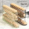 Transparent slide egg storage box 4-layer ladder egg box storage refrigerator side door large capacity automatic egg roller 1
