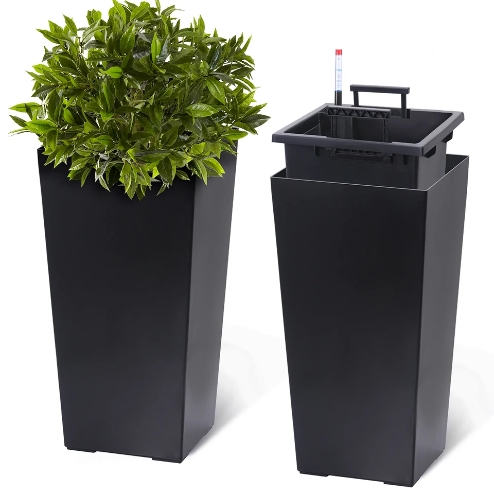 Large Rectangular Planters Set for Indoor Outdoor Use