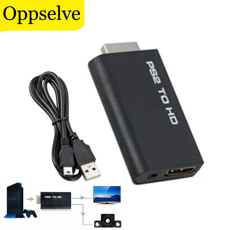 

Audio Video Converter PS2 To HDMI-compatible 480i/480p/576i Adapter With 3.5mm Audio Output For All PS2 Display Modes Projector