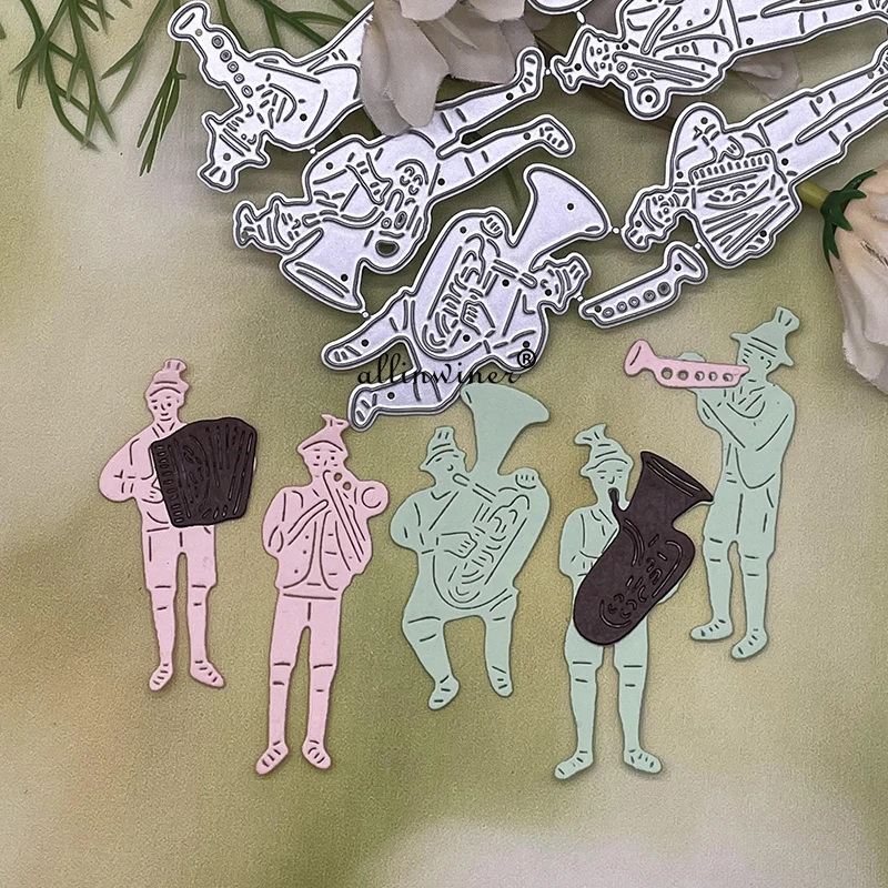 

New Musical instrument character Metal Cutting Dies for DIY Scrapbooking Album Paper Cards Decorative Crafts Embossing Die Cuts