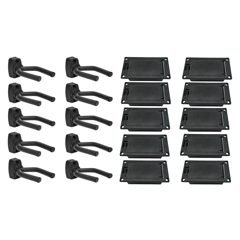10 Pcs Guitar Stand Hanger Holder &amp 9V Battery Box with 9 Volt Clip | Спорт и развлечения