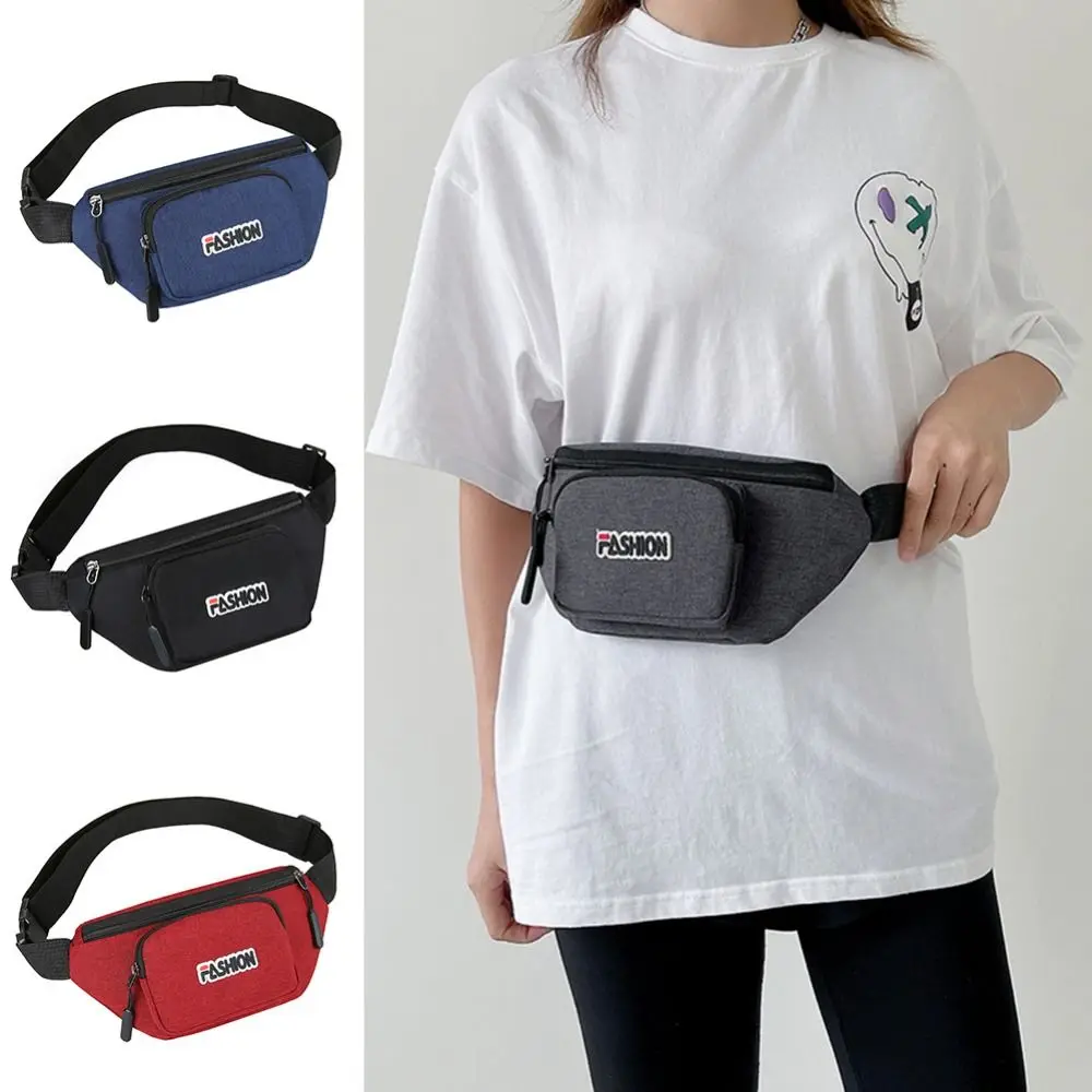 

Large Capacity Waist Bag Fashion Waterproof Nylon Crossbody Bag Fanny Pack For Outdoor Travel