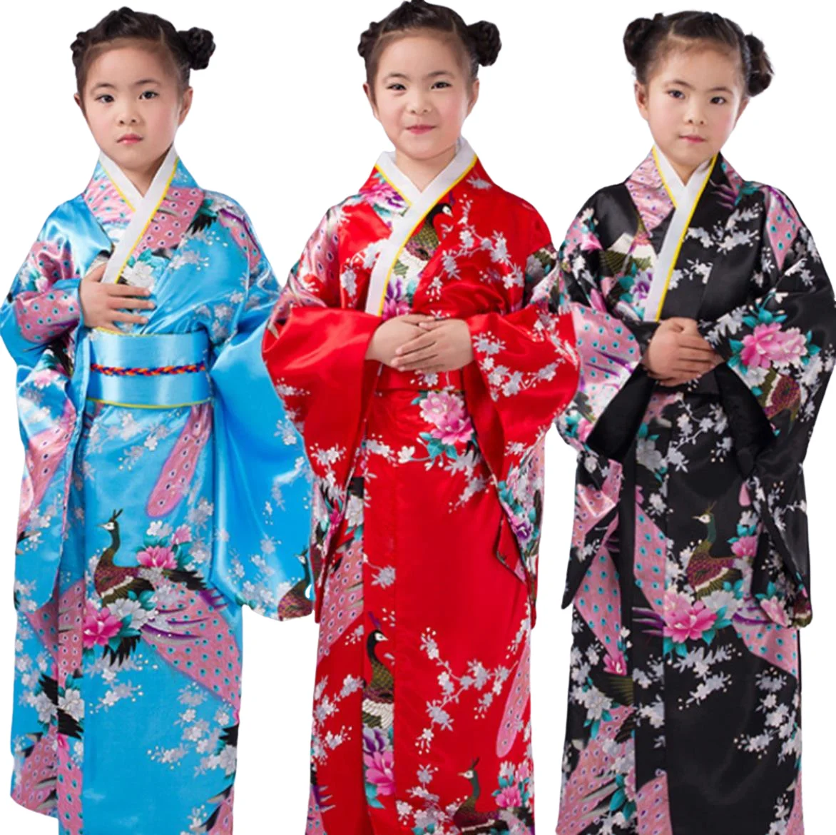 

Children's Kimono Traditional Costume Female role-playing Performance Printed Bathrobe Nightgown School Student Performance