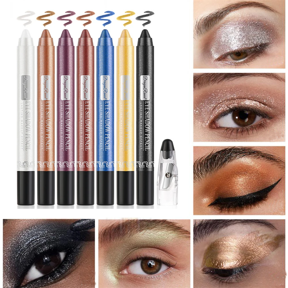 Pearlescent Eyeshadow Pencil Glitter Silkworm Liner Pen Highlighter Long Lasting Matte Eye Shadow Stick Eyes Makeup Cosmetics eye shadow,eyeshadow stick,eye shadow stick