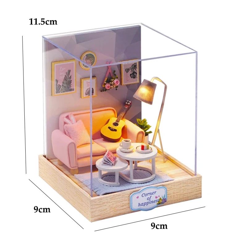 New DIY Wooden Mini Doll House 3D Puzzle Small House Assembly Magical Building Model Kit Toys Home With Furniture Lighting Gifts