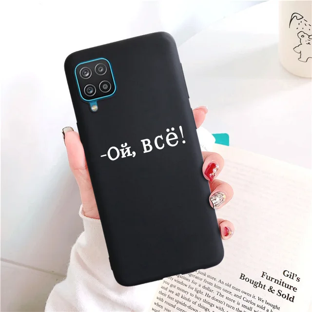 Candy Matte Soft TPU Case For Samsung Galaxy A12 Shockproof Silicone Back Cover For SamsungA12 A 12 SM-A125F Cases Red Cat Funda 001I229