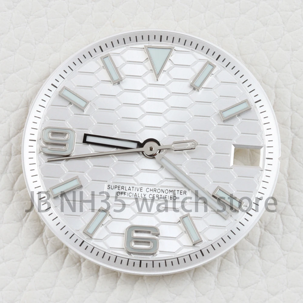 Blue Luminous Watch Dial and Hands - 28.5mm Replacement Parts