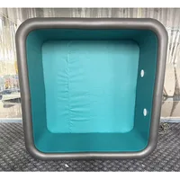 Piscine gonflable carrée de 2m x 2m pour usage domestique, idéale pour les jeux aquatiques en plein air, les activités aquatiques et la natation 4