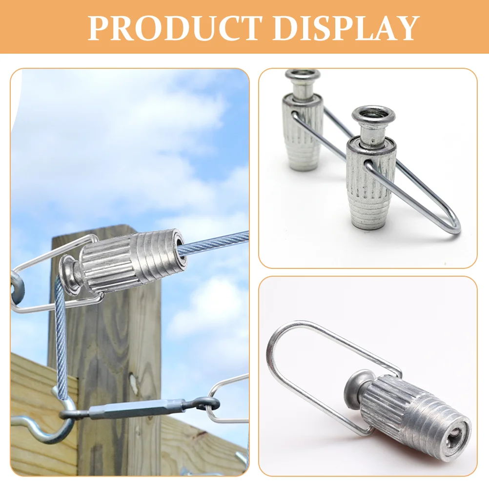 3 Pcs Rope Tensioner Metal Clothes Lines Tightner Clothesline Tightener Tighteners Aluminum Wire 6