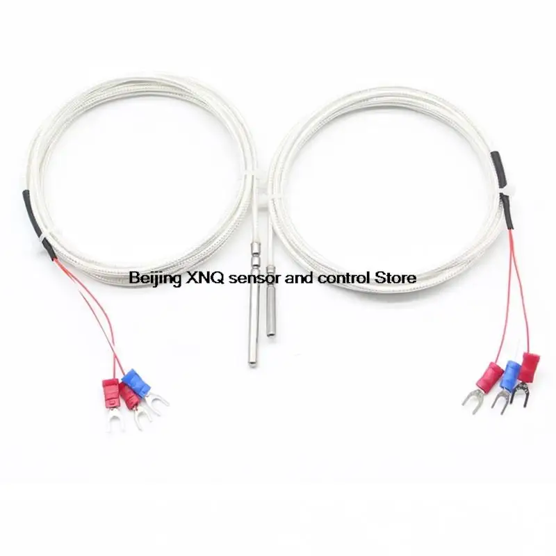 Stainless steel three wire waterproof pt100 temperature sensor pt1000 probe thermal resistance temperature Shielded cable