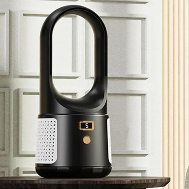 Ventilatore elettrico ricaricabile Ventilatore da pavimento senza lama Raffreddamento Torre di sicurezza per bambini Ventilatore da 2000 mAh Dispositivo di raffreddamento dell'aria domestico 6 marce 3