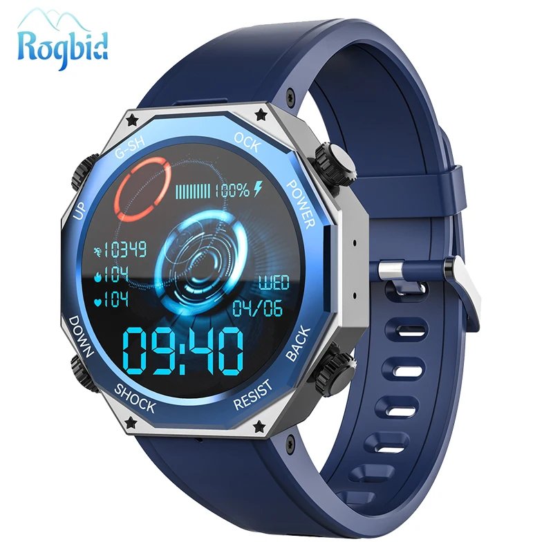 Rogbid Tank M1 Ultra Outdoor Smartwatch Ip68 5Atm Nuoto Impermeabile Bluetooth Call 100 + Modalità Sportive Schermo Rotondo Ips Da 1.45"