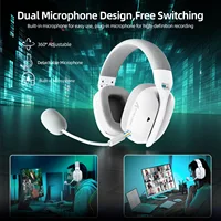 ATTACK SHARK L80 180g Ultra-Light Gaming Headset, Pluggable Microphone, Wired/Bluetooth/2.4G Wireless, 5.1 Channel Stereo Sound
