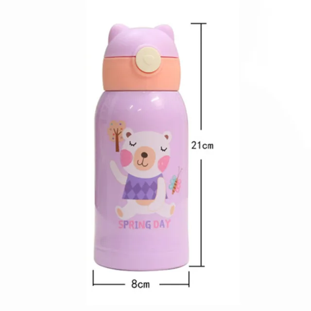 Biberón Termo Infantil Acero Inoxidable Con Pajita 500ml Deng Xun unisex