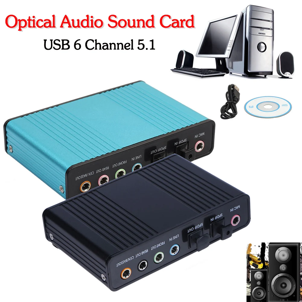 Professional-USB-Sound-Card-6-Channel-5-1-Optical-External-Audio-Card ...