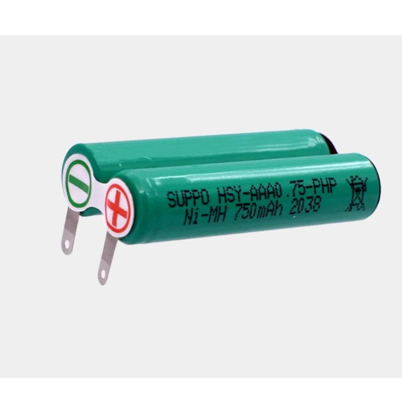 HSY-AAA0.75-PHP for PHILIPS Electric Shaver Batteries SUPPO 2.4V 750mAh Ni-MH Battery 3