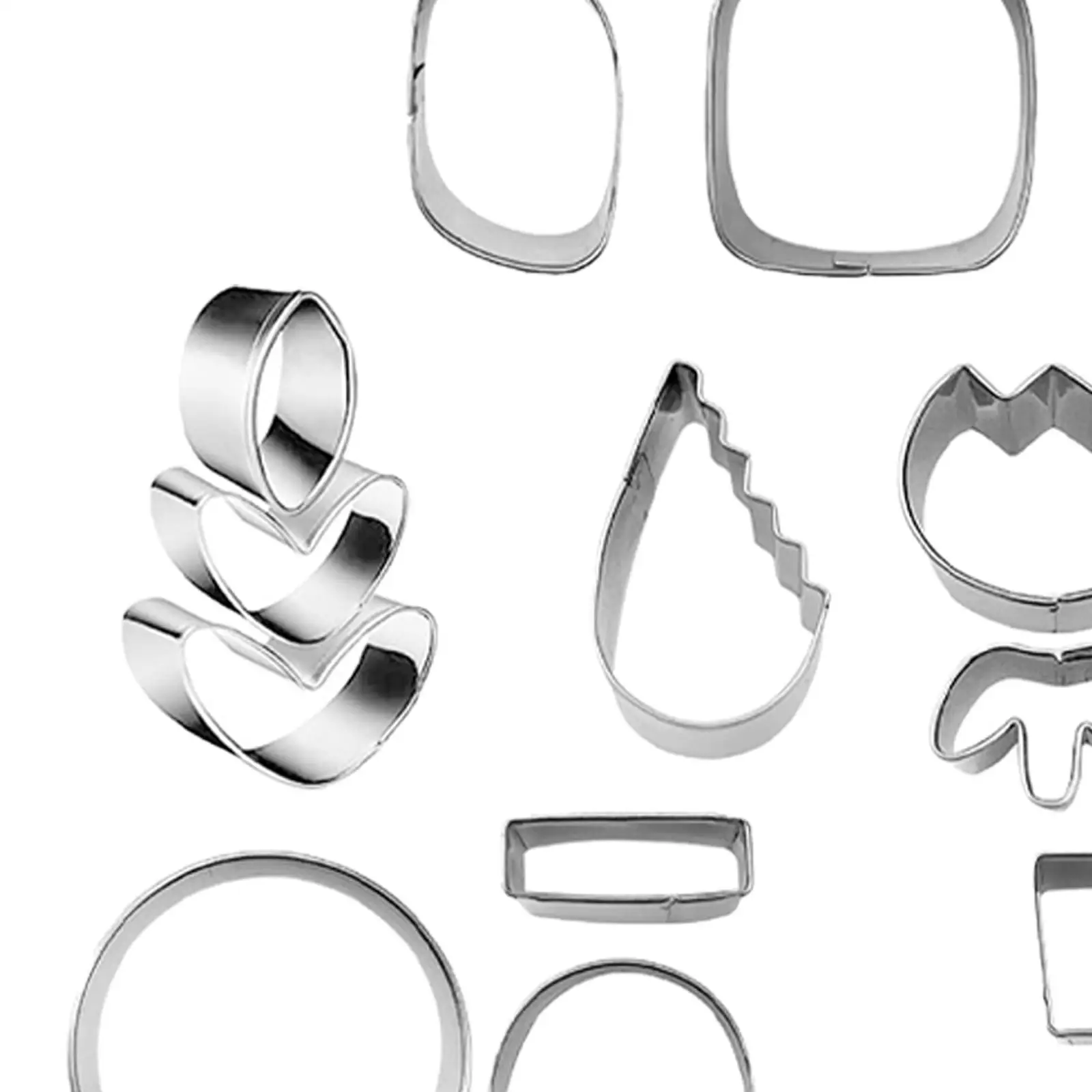 주얼리 제작용 DIY 스테인레스 스틸 모양 커터, 클레이 커터 28 개