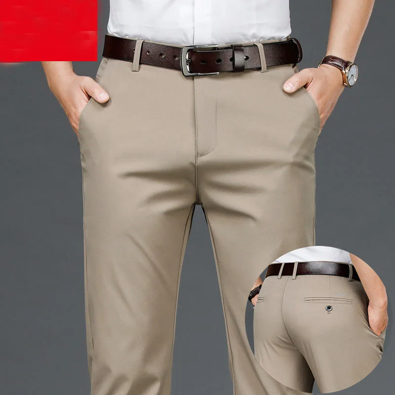 Fashion Loose Zipper Pockets Solid Color Business Pants Men's Clothing 2023 Autumn New Oversized All-match Casual Pants