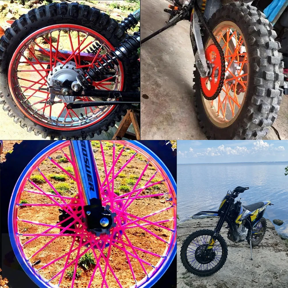 72-Piece Wheel Spoke Wraps/Skins For Dirt Bikes (Fits 19"-21" Spoked Wheels) 8 thumbnail image