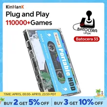 KINHANK Super Console 500G Gaming HDD 100000 Video Games 70 Emulators For DC/MAME/SS/NAOMI/PS2/PS1 Plug and Play Batocera OS