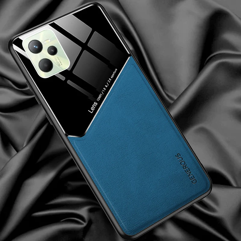 Чехол для Realme c35, Кожаный Автомобильный Магнитный чехол для ...
