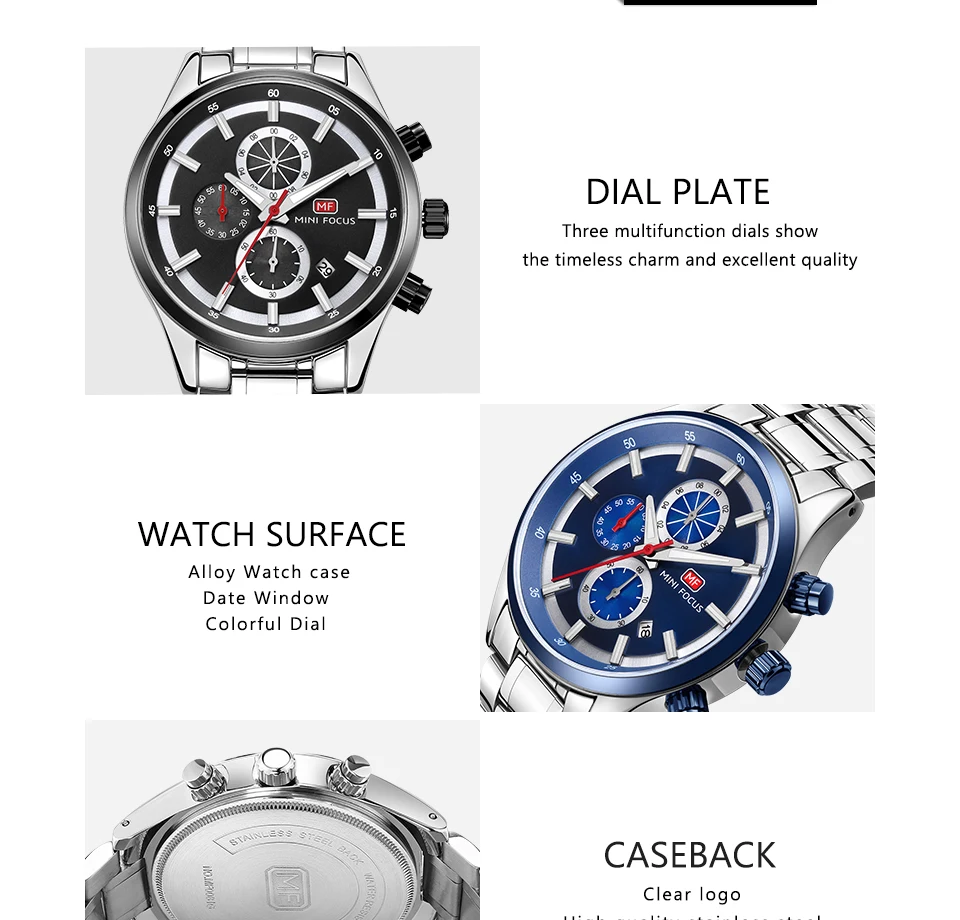 MINI FOCUS Quartz Watch for Men Waterproof_voghion.com