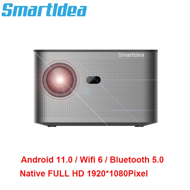 SmartIdea New arrive Native 1920x1080p smart LED projector Android 11.0 Wifi 6 Bluetooth 5.0 Full HD Home theater projectors