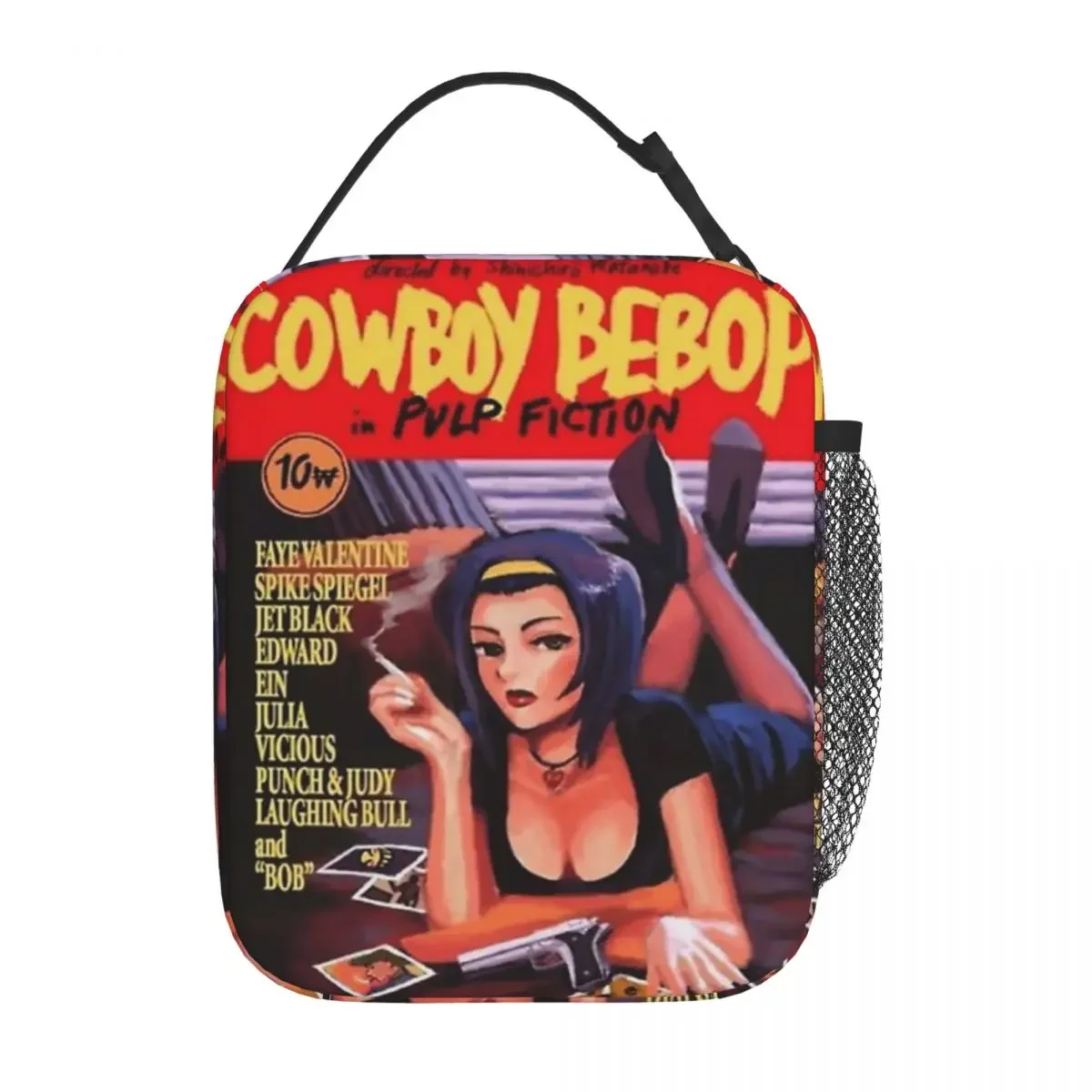 

Insulated Lunch Tote Bag Retro Cowboy Bebop Characters Product Lunch Food Box Fashion Thermal Cooler Bento Box For Outdoor