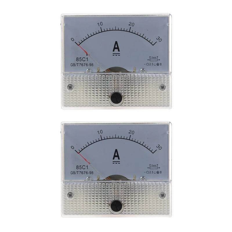 

Promotion! 2X 85C1 Analog Current Panel Meter DC 30A AMP Ammeter