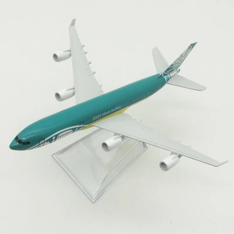 16CM Caribbean Airlines A340 수공예품 및 장난감 직접 판매 합금 수송 항공기 모델 완성 기념품 장난감 선물