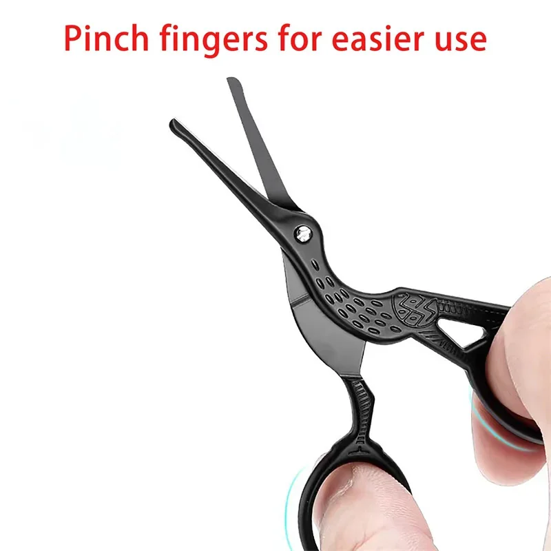 Professional Manicure Tool Stainless Steel Nose Hair Trimming Scissors Safety Blunt Scissor Round Tip Small Nose Hair Scissor 3