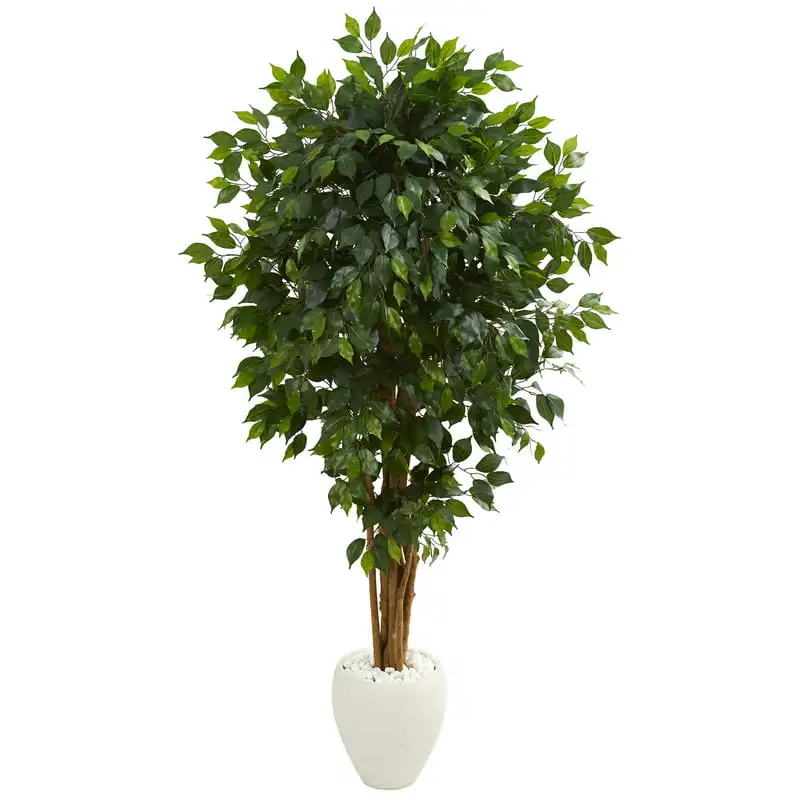 

Ficus Artificial Tree in White Planter