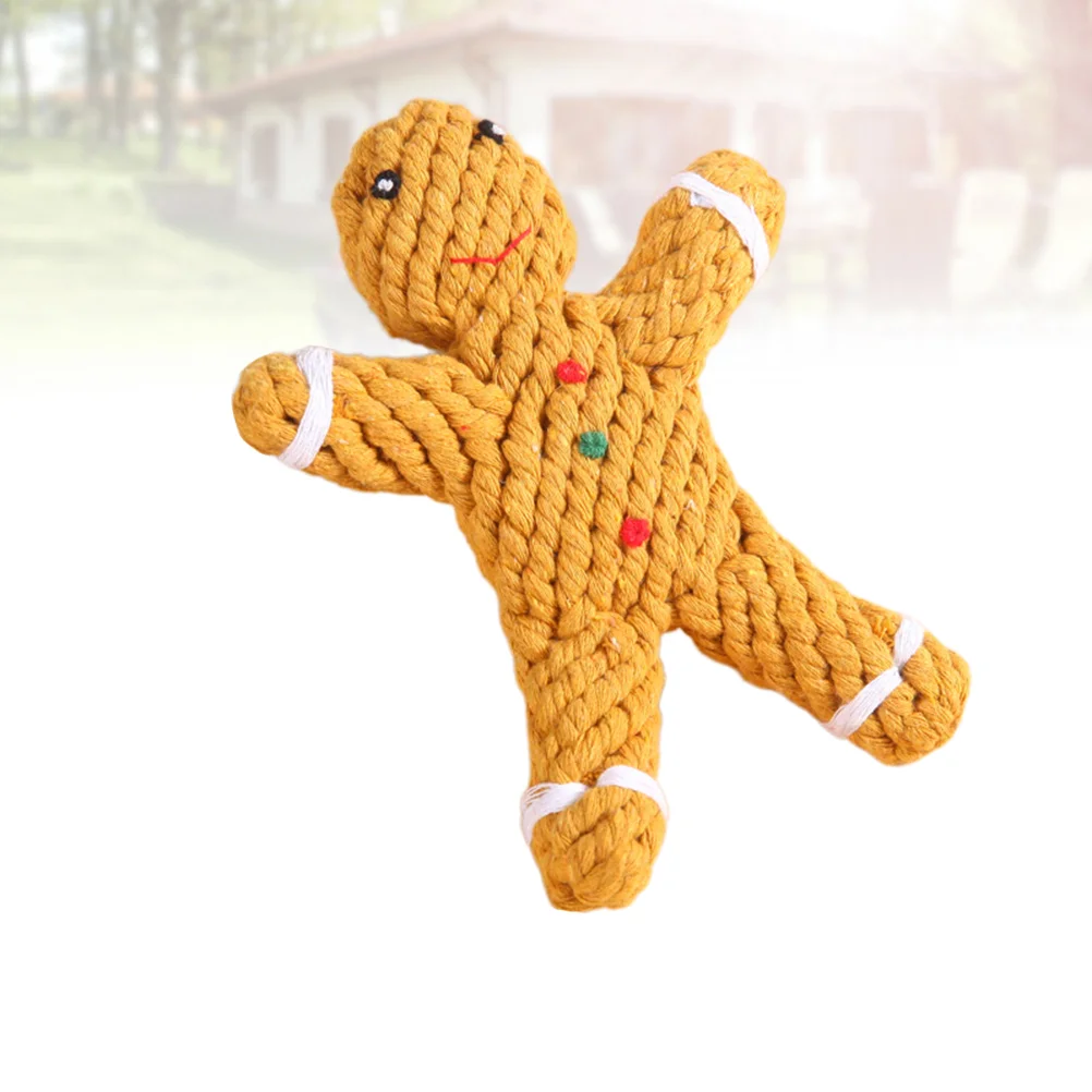 

Gingerbread Man Shape Supplies Bite Chewing Toys for Puppy