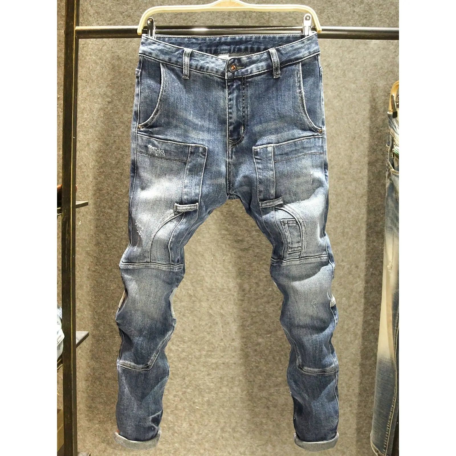 PlatiNum Cargo Jeans Front View