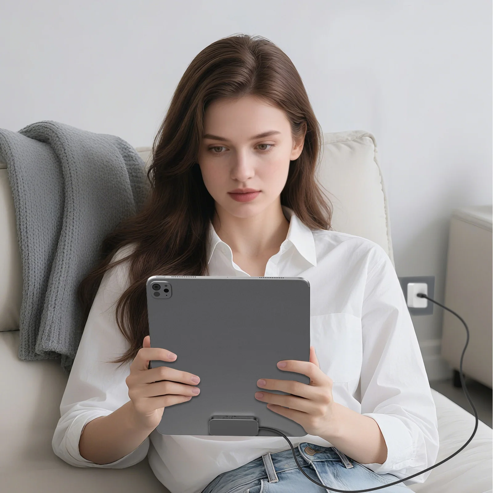 For iPad Pro Magnetic Fast Charging Smart Connector Charger Charging Pad Charger-Fast Charging Pad W/ USB-C Cable