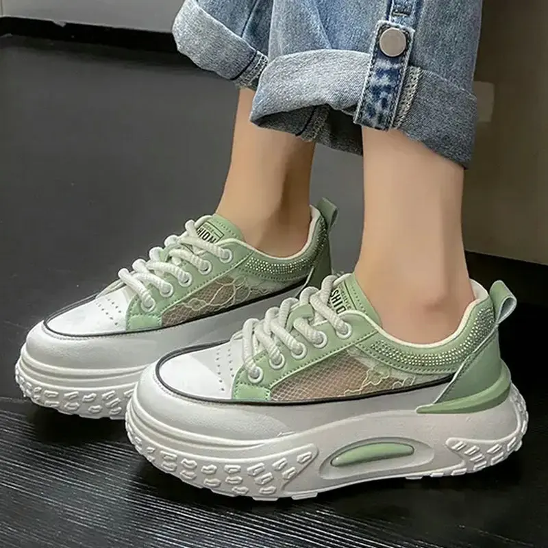 

2023 Women's Wulcanized Shoes Breathable Fashion Lightweight Comfortable Anti-slip Wear-resistant Sports Women's Single Shoes